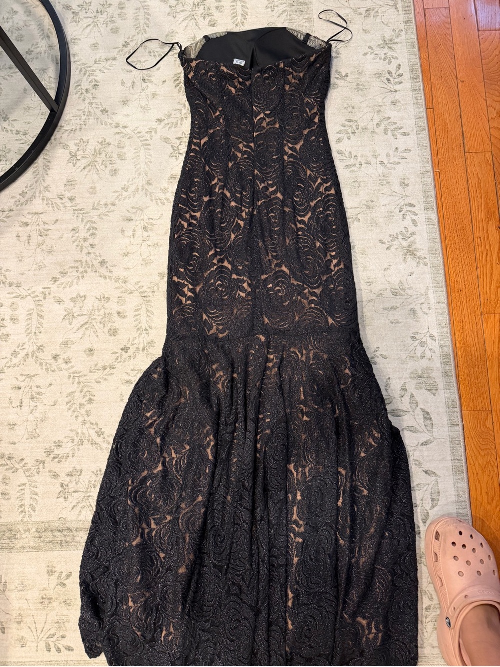 Cache Black Lace Strapless Maxi Dress - Picture 3 of 5
